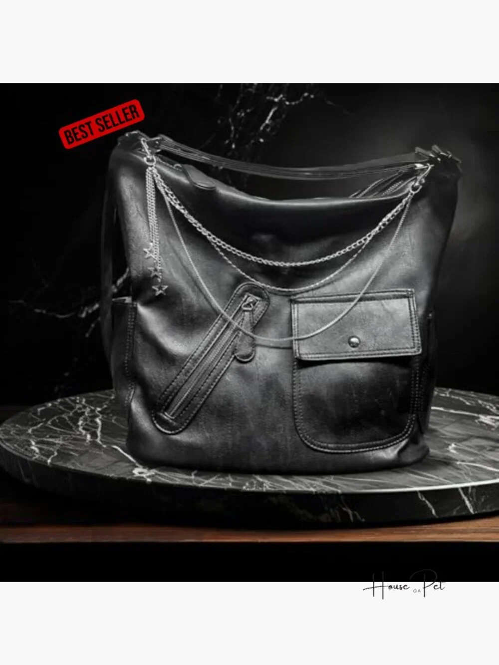 Silver Star Pants Chain - Double-Layer Durable Alloy Punk Belt